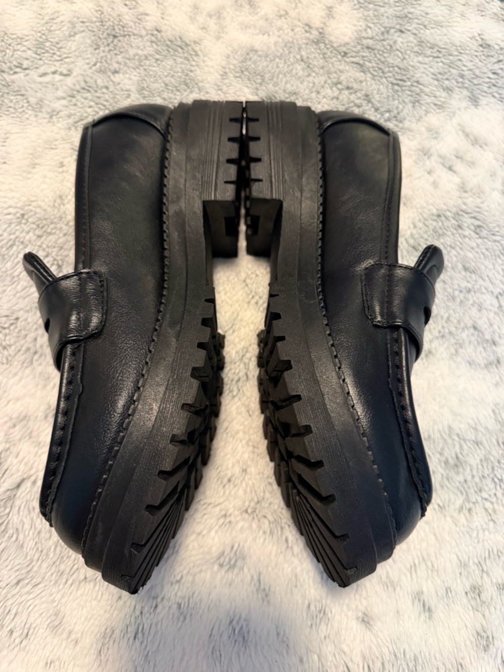 pop Black Women's Leather Penny Loafers